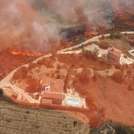 Φωτιά στην επαρχία της Πάφου- Προληπτική εκκένωση χωριού