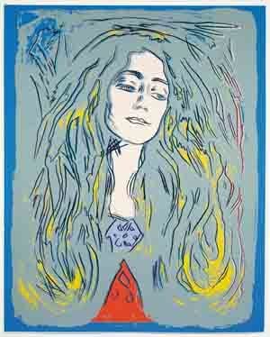 Andy Warhol, «Eva Mudocci» (από τον Munch), μεταξοτυπία.