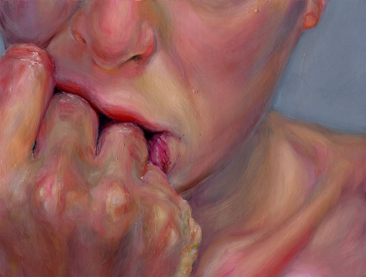 But certainly meaning this, 2006, oil on linen, 6.5 x 8.5 inches_JenMazza