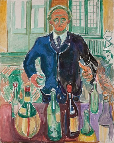 Self portrait With Bottle