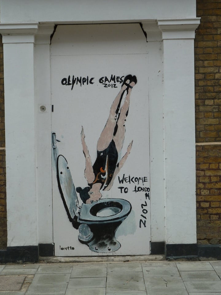 Artist unknown "olympic toilet dive"